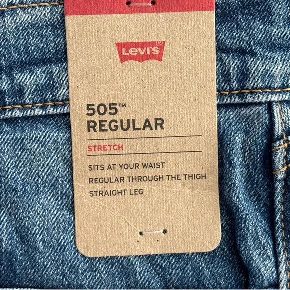 Levi's 505 Men's Jeans Size 38x32, Blue, Regular Straight, Denim. BRAND NEW. - Picture 2 of 12